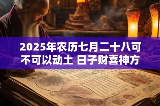 2025年农历七月二十八可不可以动土 日子财喜神方位