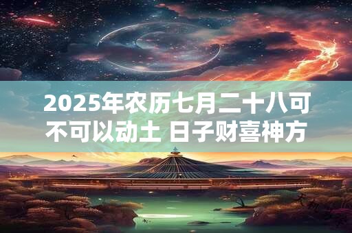 2025年农历七月二十八可不可以动土 日子财喜神方位