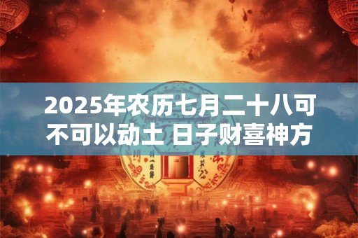 2025年农历七月二十八可不可以动土 日子财喜神方位