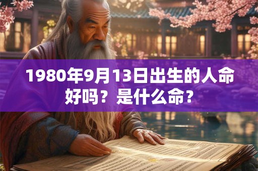 1980年9月13日出生的人命好吗？是什么命？