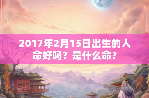 2017年2月15日出生的人命好吗？是什么命？