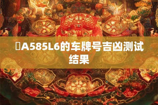 遼A585L6的车牌号吉凶测试结果