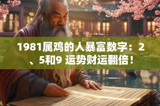 1981属鸡的人暴富数字：2、5和9 运势财运翻倍！