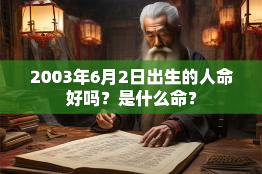 2003年6月2日出生的人命好吗？是什么命？