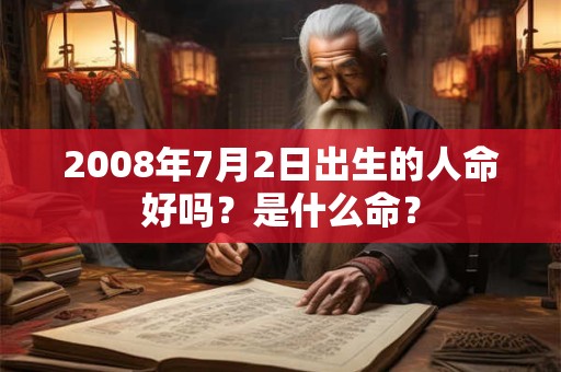 2008年7月2日出生的人命好吗？是什么命？