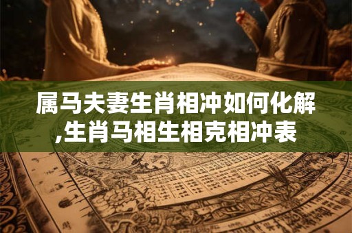 属马夫妻生肖相冲如何化解,生肖马相生相克相冲表