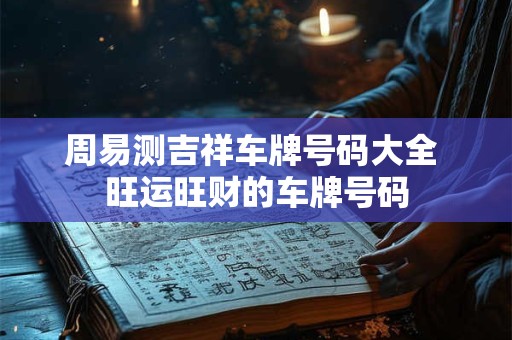 周易测吉祥车牌号码大全 旺运旺财的车牌号码