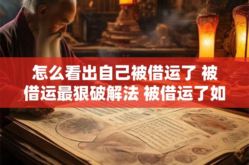 怎么看出自己被借运了 被借运最狠破解法 被借运了如何化解
