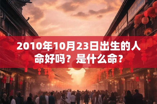 2010年10月23日出生的人命好吗？是什么命？