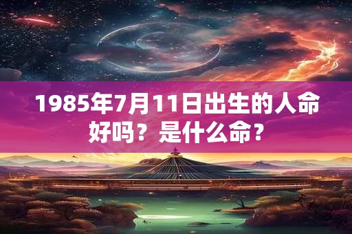 1985年7月11日出生的人命好吗？是什么命？