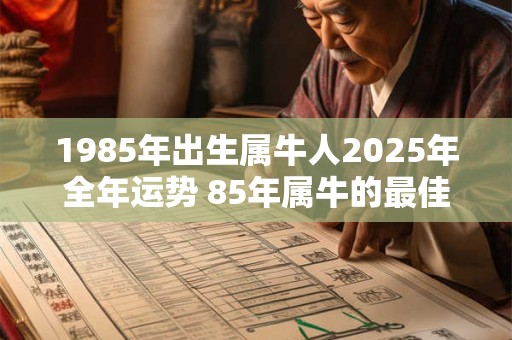1985年出生属牛人2025年全年运势 85年属牛的最佳配偶