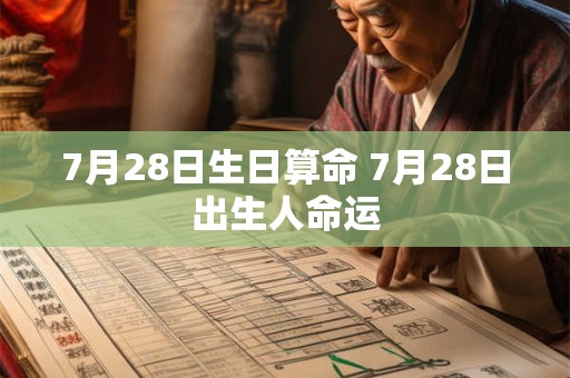 7月28日生日算命 7月28日出生人命运