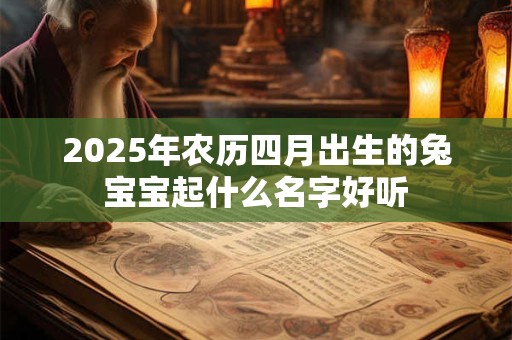 2025年农历四月出生的兔宝宝起什么名字好听 2025年农历四月出生的兔宝宝起什么名字好听