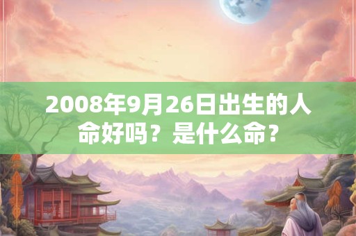 2008年9月26日出生的人命好吗？是什么命？