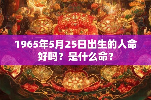 1965年5月25日出生的人命好吗？是什么命？