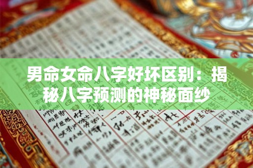 男命女命八字好坏区别：揭秘八字预测的神秘面纱
