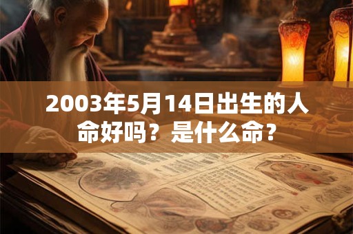 2003年5月14日出生的人命好吗？是什么命？
