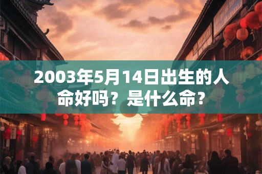 2003年5月14日出生的人命好吗？是什么命？