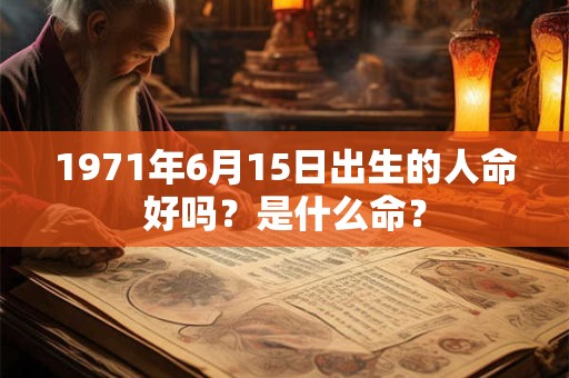 1971年6月15日出生的人命好吗？是什么命？