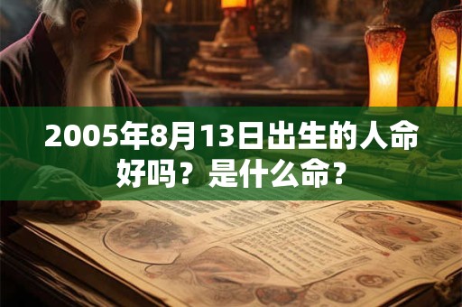 2005年8月13日出生的人命好吗？是什么命？