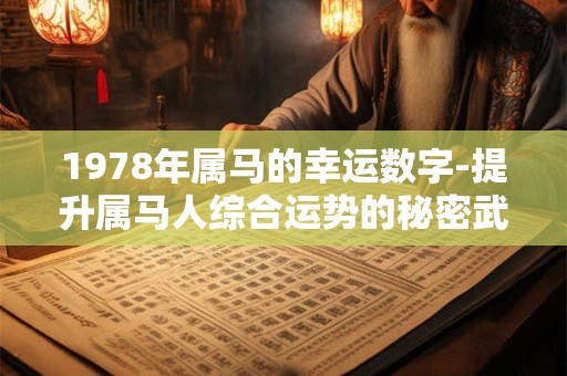 1978年属马的幸运数字-提升属马人综合运势的秘密武器