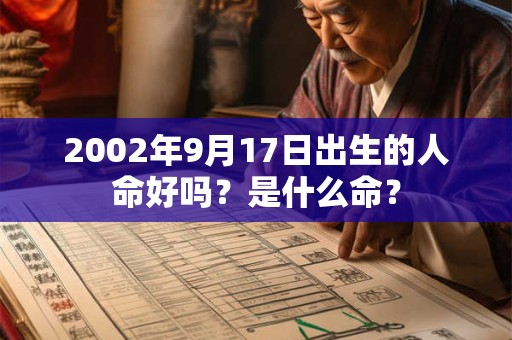 2002年9月17日出生的人命好吗？是什么命？