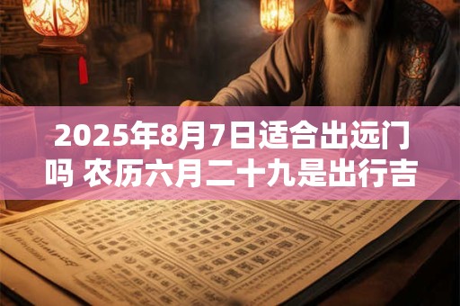 2025年8月7日适合出远门吗 农历六月二十九是出行吉日吗