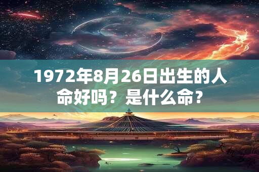 1972年8月26日出生的人命好吗？是什么命？