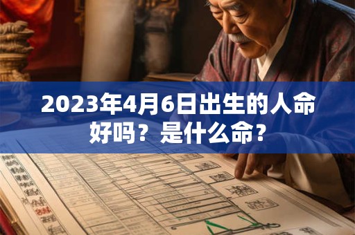 2023年4月6日出生的人命好吗？是什么命？