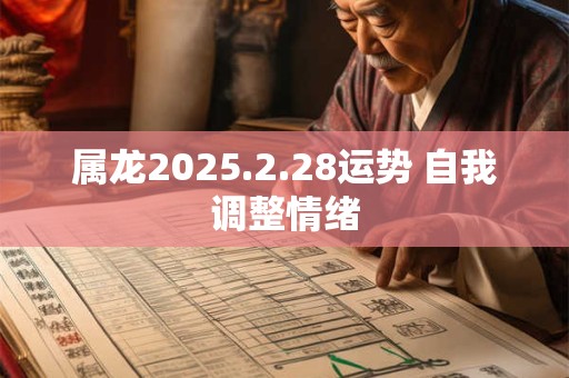 属龙2025.2.28运势 自我调整情绪