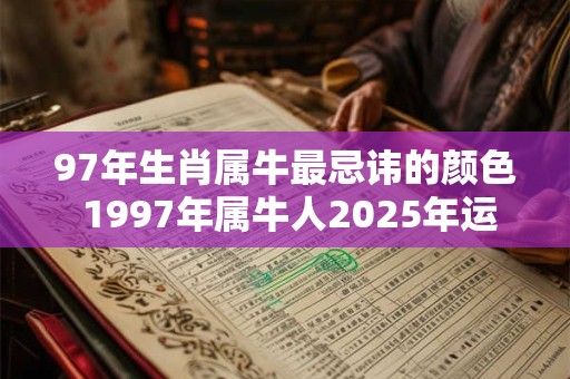 97年生肖属牛最忌讳的颜色 1997年属牛人2025年运势运程