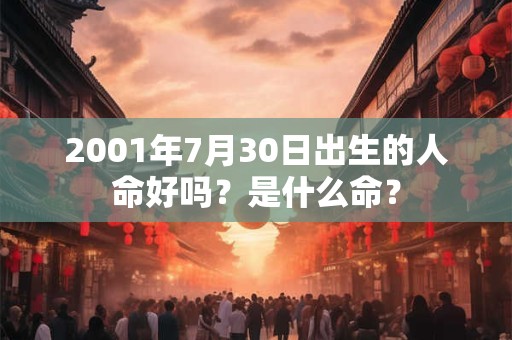 2001年7月30日出生的人命好吗？是什么命？