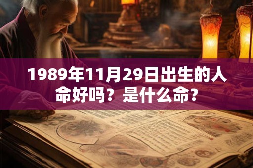 1989年11月29日出生的人命好吗？是什么命？