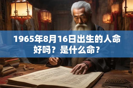 1965年8月16日出生的人命好吗？是什么命？