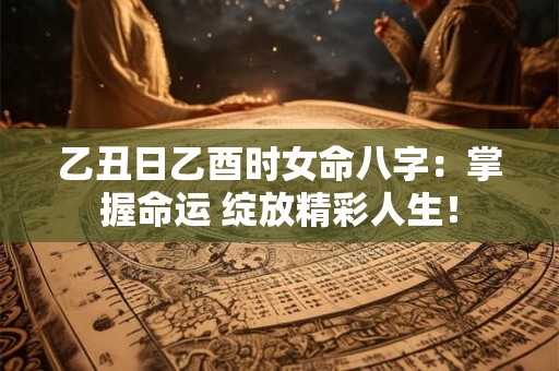 乙丑日乙酉时女命八字：掌握命运 绽放精彩人生！
