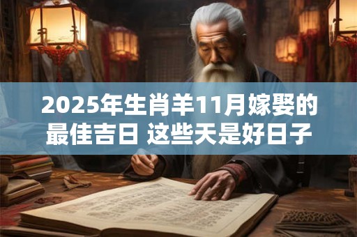 2025年生肖羊11月嫁娶的最佳吉日 这些天是好日子