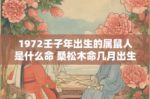 1972壬子年出生的属鼠人是什么命 桑松木命几月出生最好