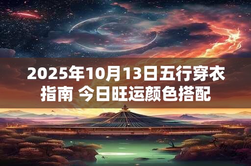 2025年10月13日五行穿衣指南 今日旺运颜色搭配 2025年10月13日五行穿衣指南 今日旺运颜色搭配