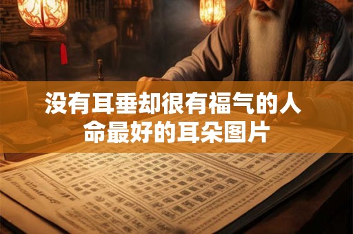 没有耳垂却很有福气的人 命最好的耳朵图片