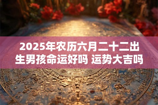 详细阅读:2025年农历六月二十二出生男孩命运好吗 运势大吉吗 2025年农历六月二十二出生男孩命运好吗 运势大吉吗