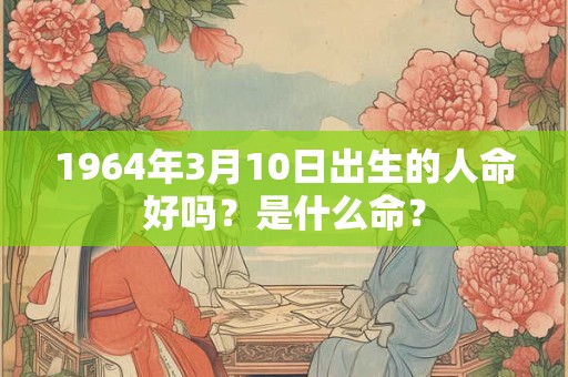 1964年3月10日出生的人命好吗？是什么命？