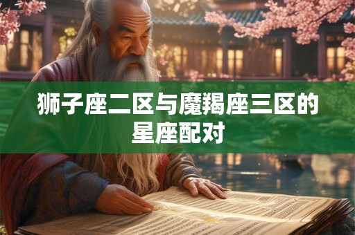 狮子座二区与魔羯座三区的星座配对