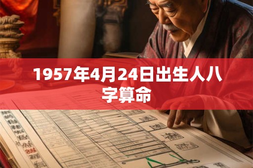 1957年4月24日出生人八字算命