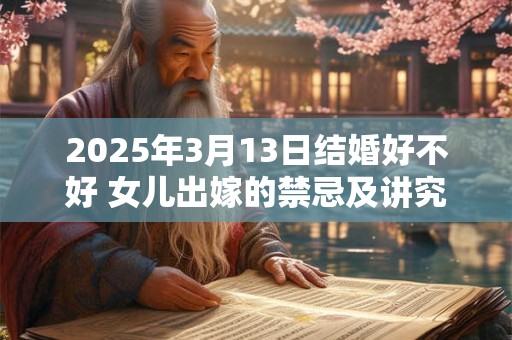 2025年3月13日结婚好不好 女儿出嫁的禁忌及讲究