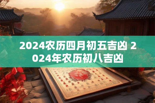 2024农历四月初五吉凶 2024年农历初八吉凶