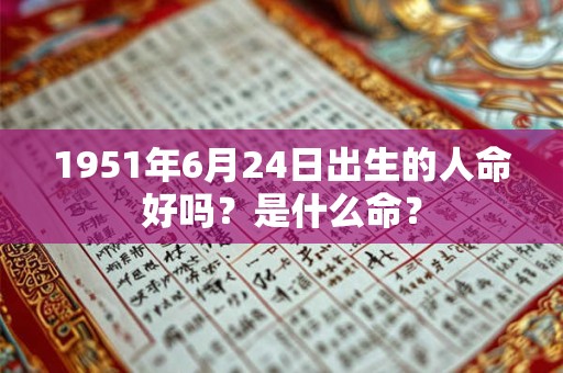 1951年6月24日出生的人命好吗？是什么命？