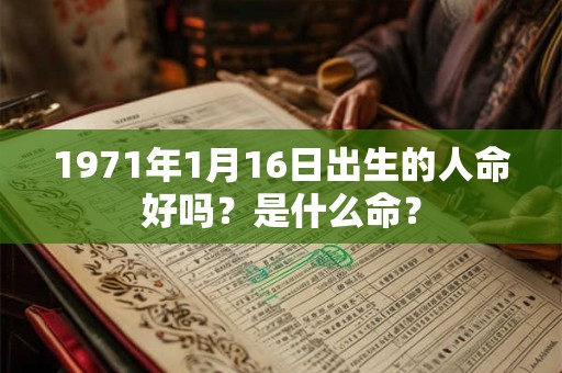 1971年1月16日出生的人命好吗？是什么命？