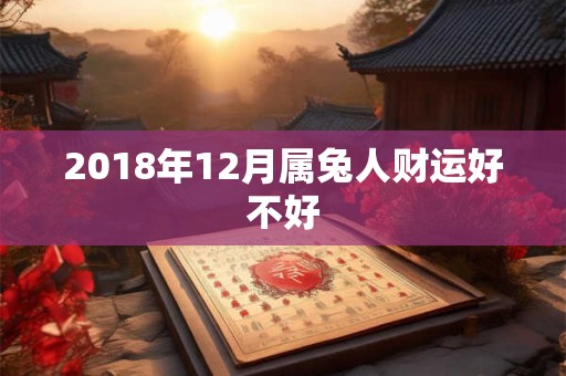 2018年12月属兔人财运好不好