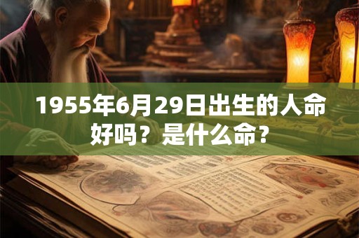 1955年6月29日出生的人命好吗？是什么命？