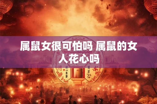 属鼠女很可怕吗 属鼠的女人花心吗
